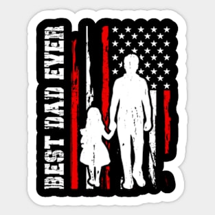 Best Dad Ever American Flag , Funny Sarcastic Dad Sticker